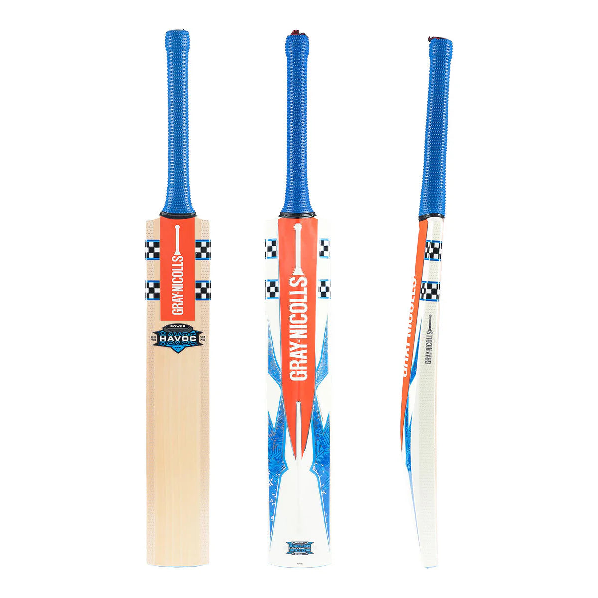 Gray-Nicolls Havoc 1.0 Power junior cricket bat front profile with Powercurve face