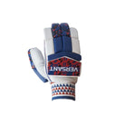 Versant Rook Cricket Batting Gloves featuring sheep leather palm, high-density foam protection, breathable mesh panels, and traditional cut-finger design for cricket batting.